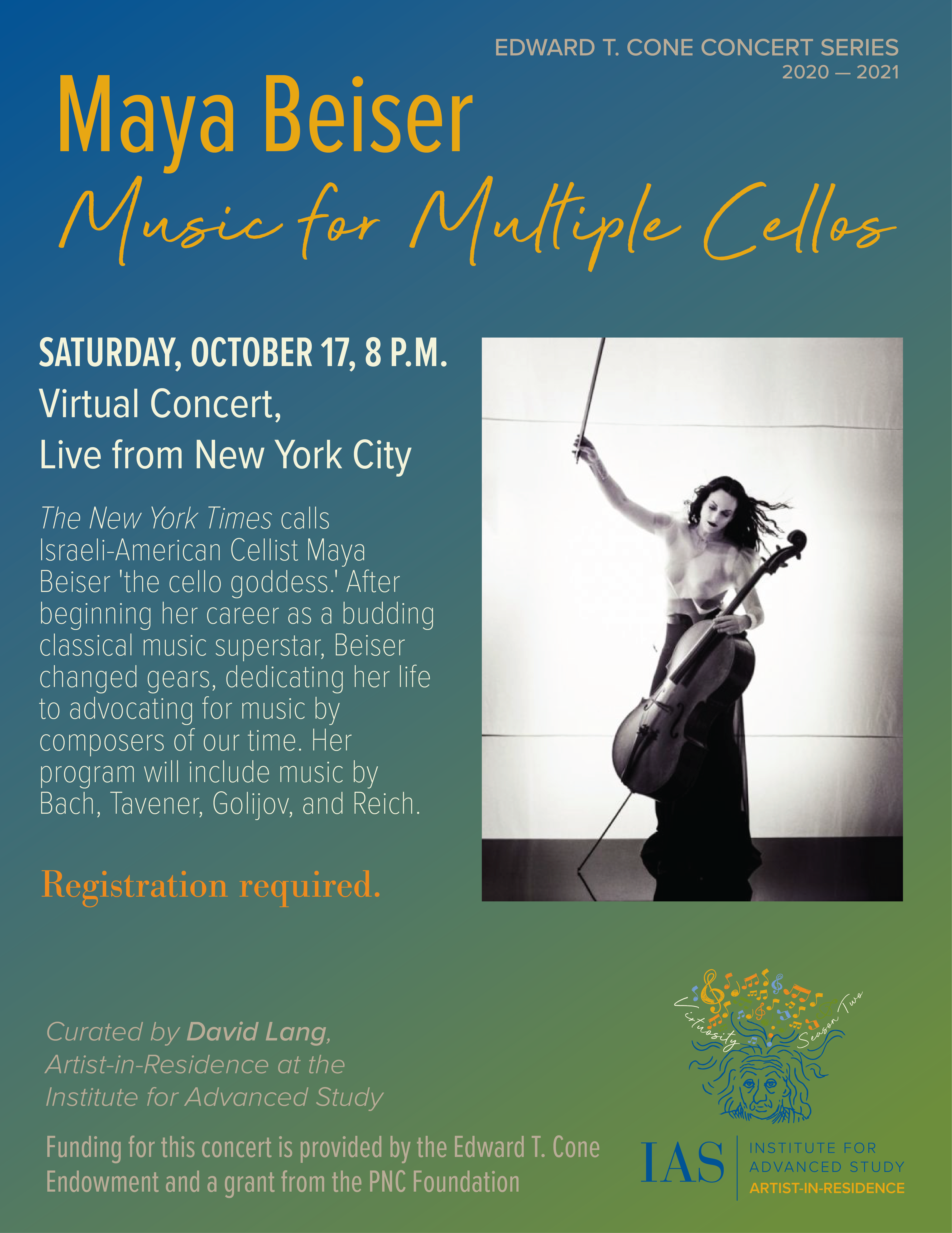 Concert poster for <I>Music for Multiple Cellos.</I>