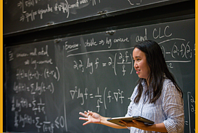 Lecturer at the blackboard