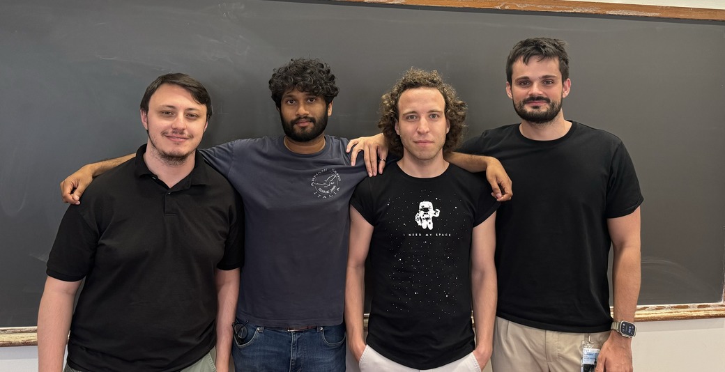 Group photo of Trishen Gunaratnam, Dmitrii Krachun, Christoforos Panagiotis and Romain Panis