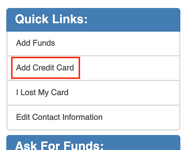 Get add credit card