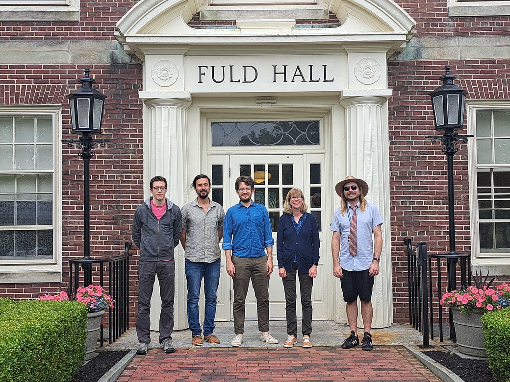 Group photo of Eamon Quinlan-Gallego, Jack Jeffries, Devlin Mallory, Claudia Miller and Josh Pollitz